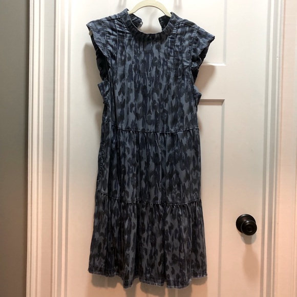 Anthropologie Dresses & Skirts - Blue ‘Animal’ Print Camp Sleeve Dress
